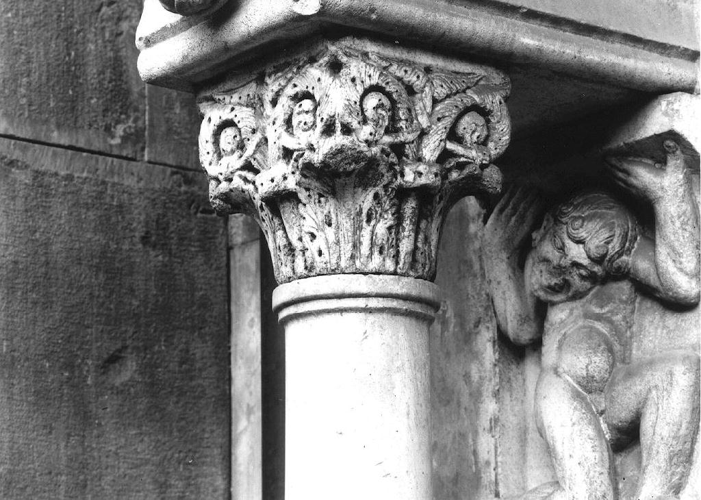 capitello corinzio, serie - ambito emiliano (sec. XII)