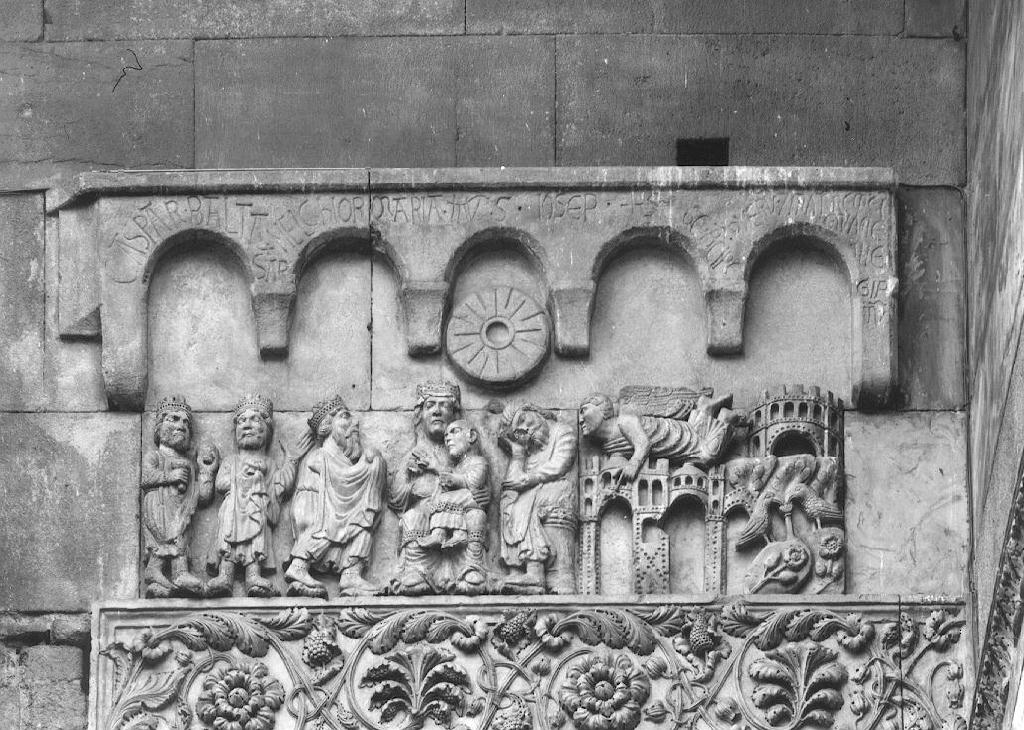 adorazione dei Magi; sogno di San Giuseppe (rilievo) di Maestro dei Profeti (sec. XII)