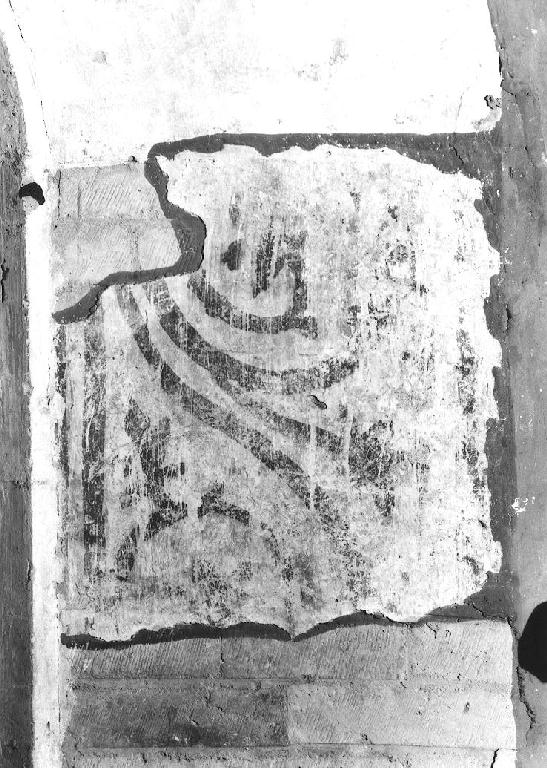 motivi decorativi a racemi (dipinto, frammento) - ambito padano, ambito lombardo (sec. XIII)