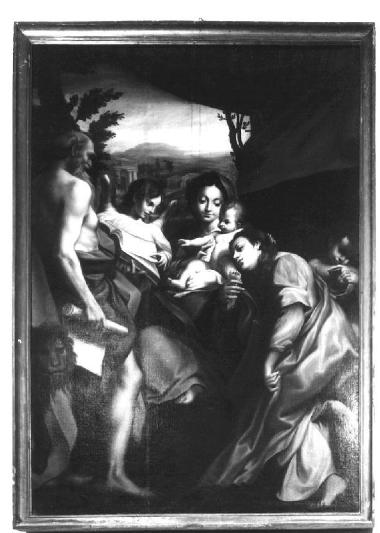 Madonna di San Girolamo/ Il Giorno, Madonna con Bambino e Santi Gerolamo e Maddalena (dipinto, opera isolata) - ambito parmense (sec. XVII)