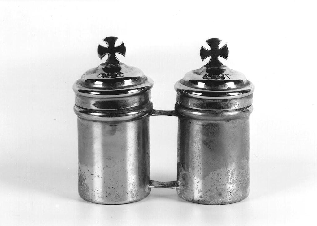 vasetti per oli santi, insieme - ambito parmense (sec. XIX)