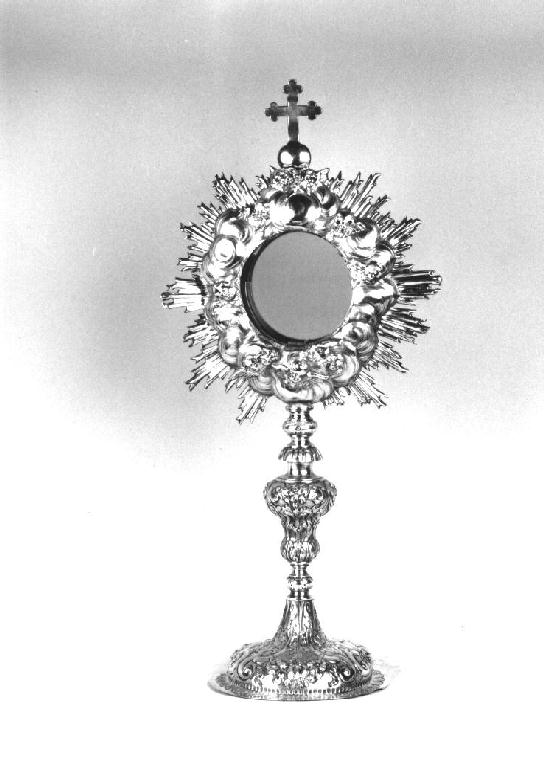 ostensorio - a raggiera - ambito parmense (sec. XVIII, sec. XX)