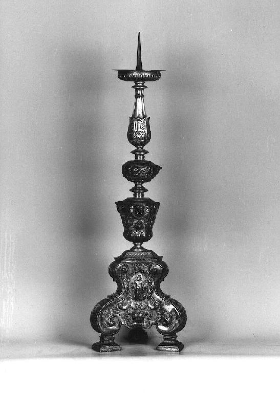 candeliere d'altare, serie - ambito parmense (secc. XVIII/ XIX)