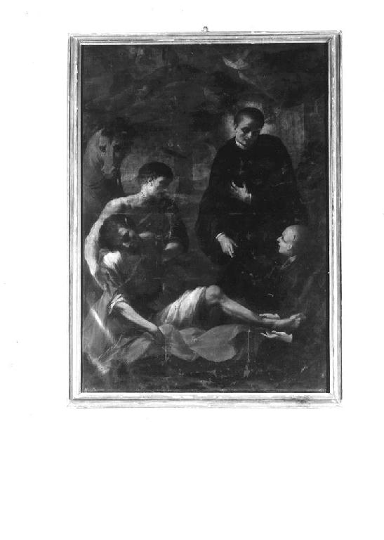 San Mauro che guarisce un uomo caduto da cavallo (dipinto) di Ruta Clemente (prima metà sec. XVIII)