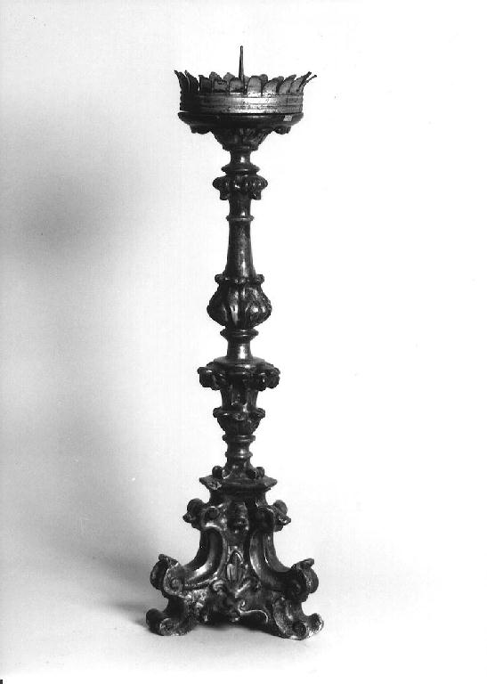 candeliere d'altare, serie - ambito parmense (prima metà sec. XVIII)