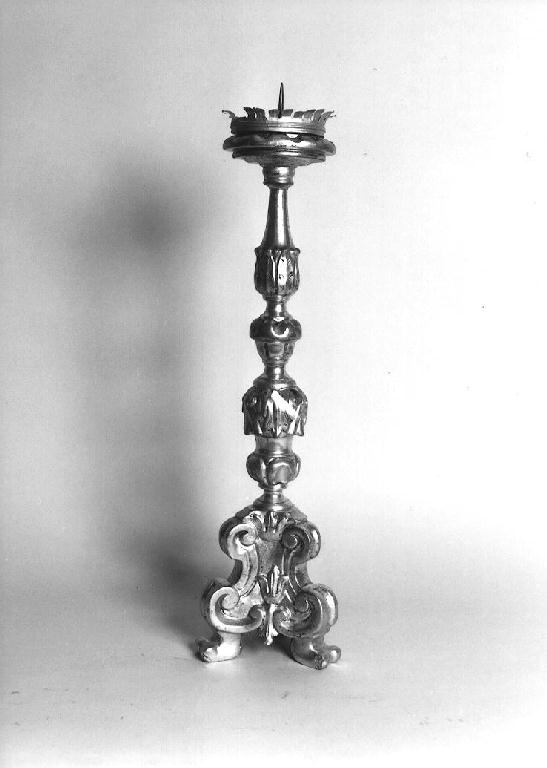candeliere d'altare, serie - ambito parmense (seconda metà sec. XVIII)