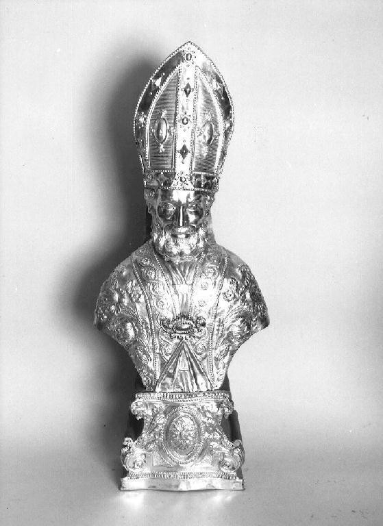 Santo vescovo (reliquiario - a busto, serie) - ambito parmense (ultimo quarto sec. XVIII)