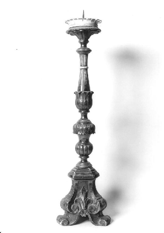 candeliere d'altare, serie - ambito emiliano (seconda metà sec. XVIII)
