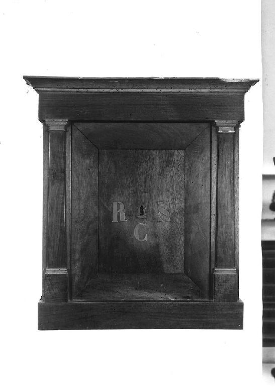 anta di armadietto per oli santi, serie - ambito parmense (metà sec. XIX)