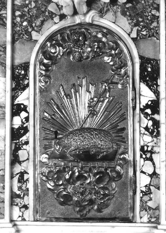 Agnus Dei (sportello di tabernacolo) - ambito parmense (ultimo quarto sec. XVIII)
