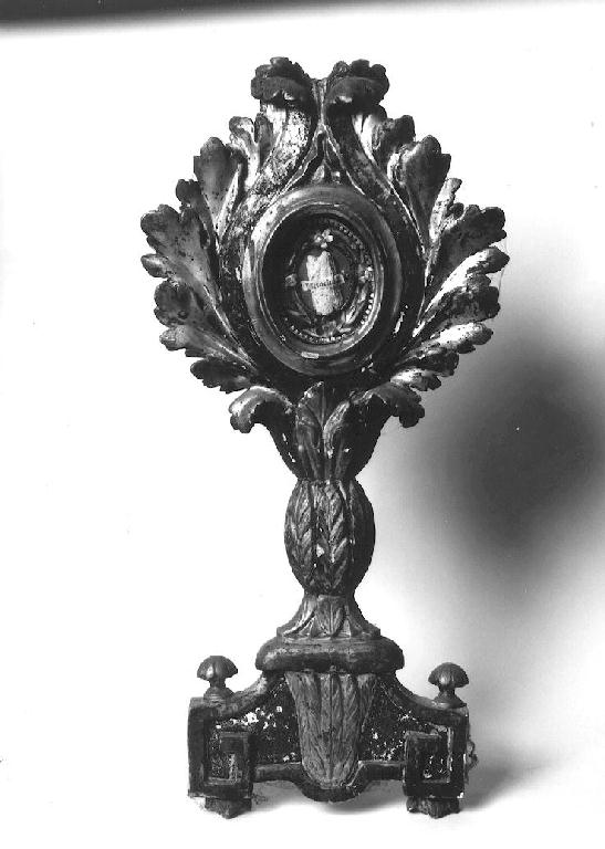 reliquiario - a ostensorio, serie - ambito parmense (fine/inizio secc. XVIII/ XIX)