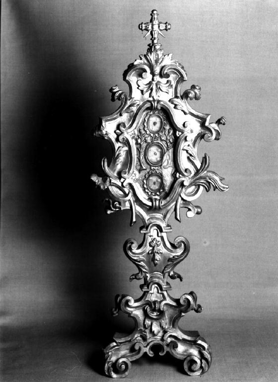 reliquiario - a ostensorio, serie - ambito emiliano (prima metà sec. XVIII)