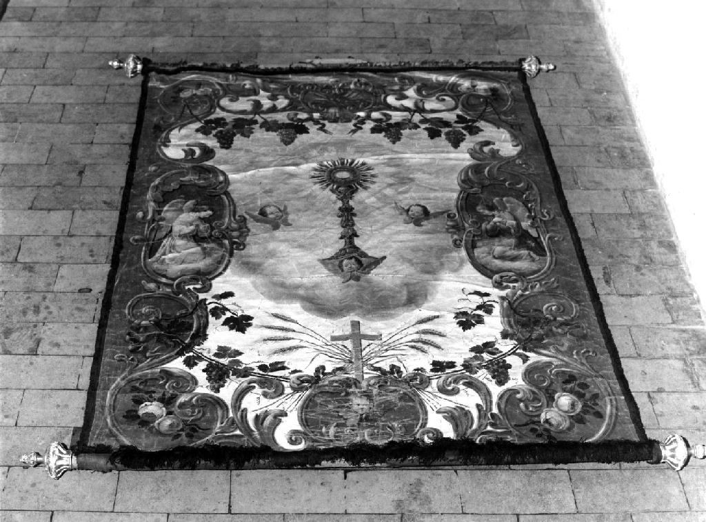 ostensorio (stendardo processionale, opera isolata) - ambito parmense (sec. XIX)