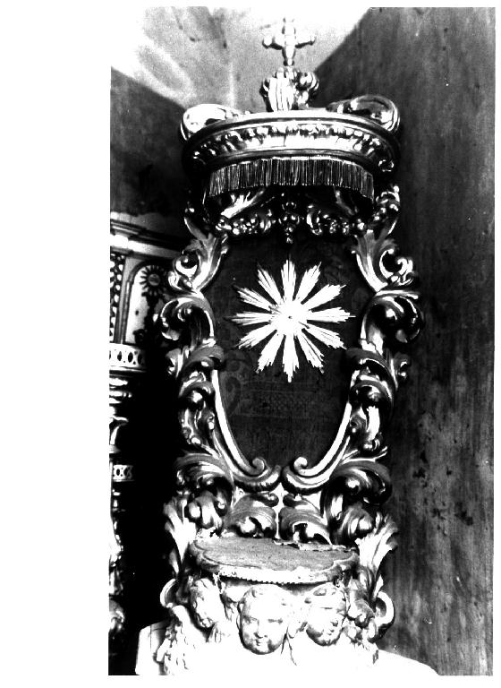 tronetto per esposizione eucaristica, opera isolata - ambito emiliano (prima metà sec. XVIII)