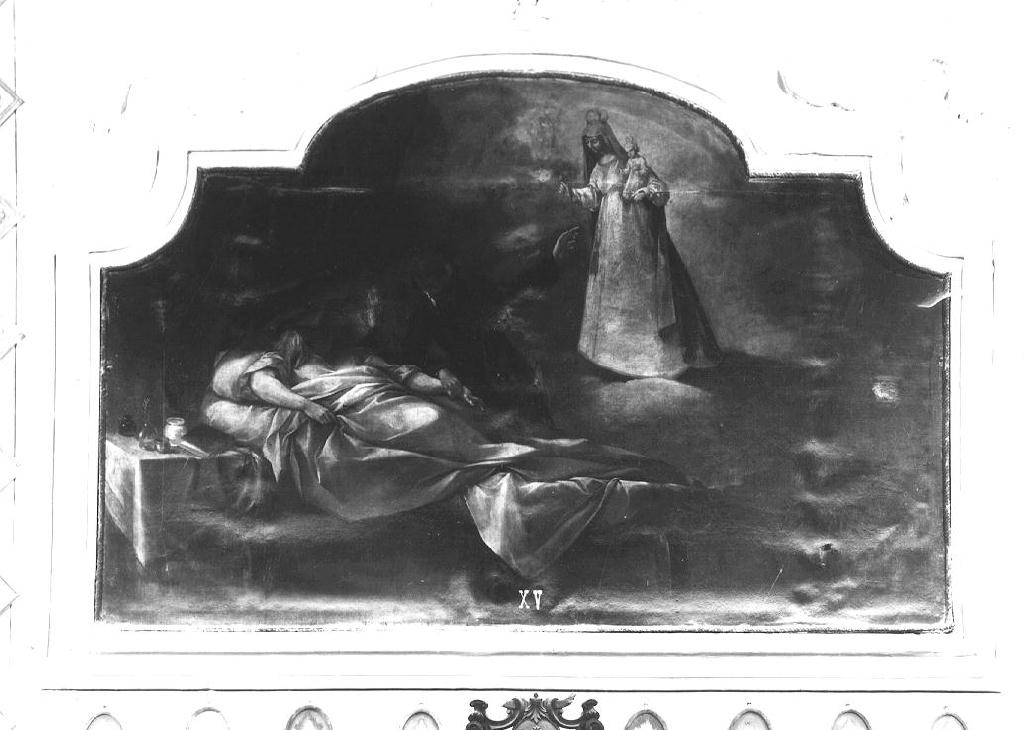 Madonna di Fontanellato appare al capezzale di una malata (dipinto) di Rubini Pietro (sec. XVIII)