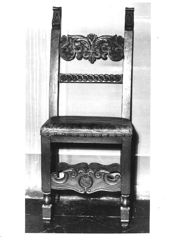 sedia - ambito parmense (seconda metà sec. XVII)