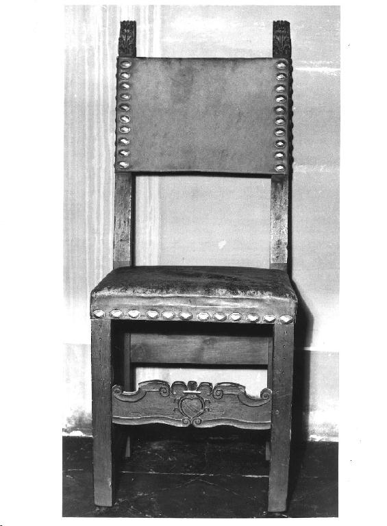 sedia, serie - ambito parmense (seconda metà sec. XVII)