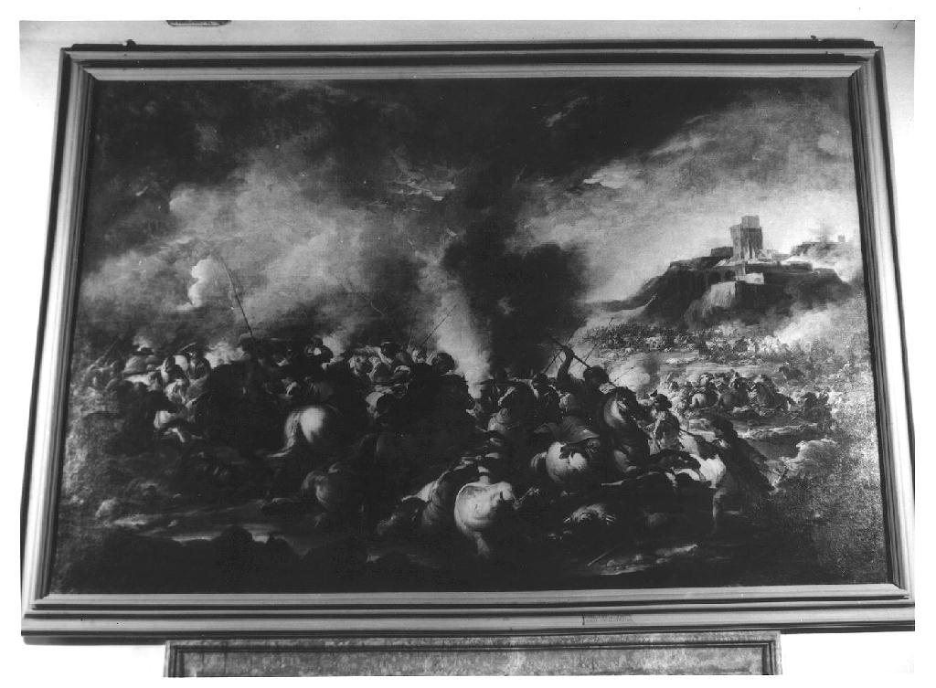 battaglia di Turchi contro cristiani (dipinto) di Spolverini Ilario (primo quarto sec. XVIII)