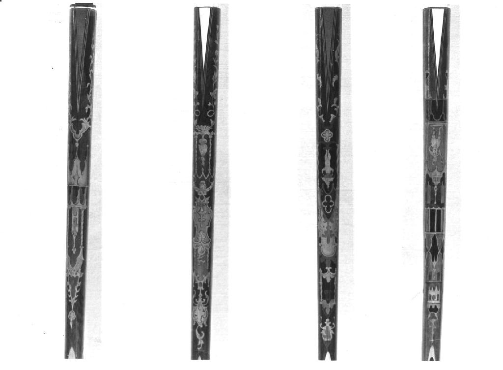 stecca da biliardo, serie - ambito italiano (?) (prima metà sec. XIX)