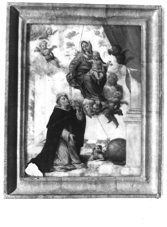 Madonna con Bambino e San Domenico (dipinto) - ambito toscano (sec. XVII)