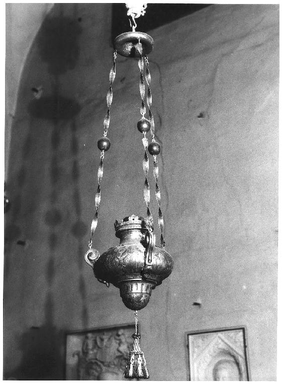 lampada pensile - ambito parmense (fine/inizio secc. XVIII/ XIX)