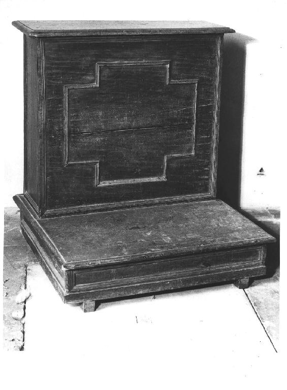 inginocchiatoio - ambito parmense (prima metà sec. XVIII)