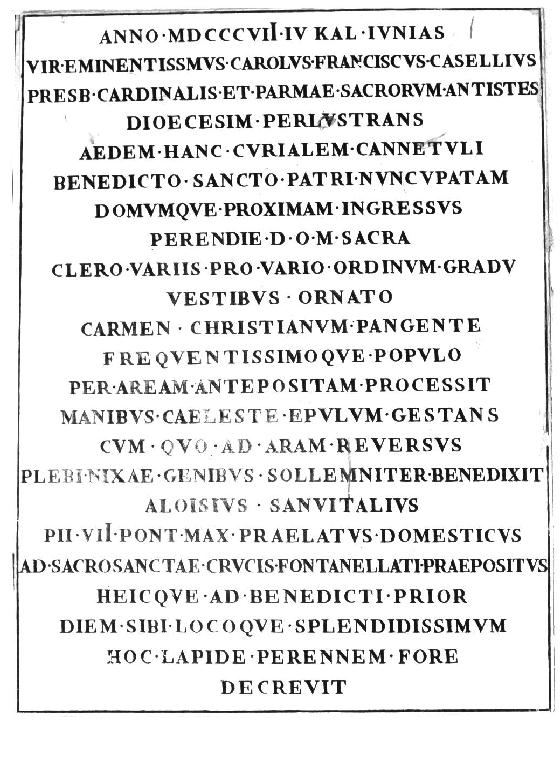 lapide commemorativa - ambito parmense (sec. XIX)