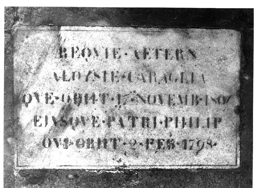 lapide tombale, opera isolata - ambito parmense (sec. XIX)