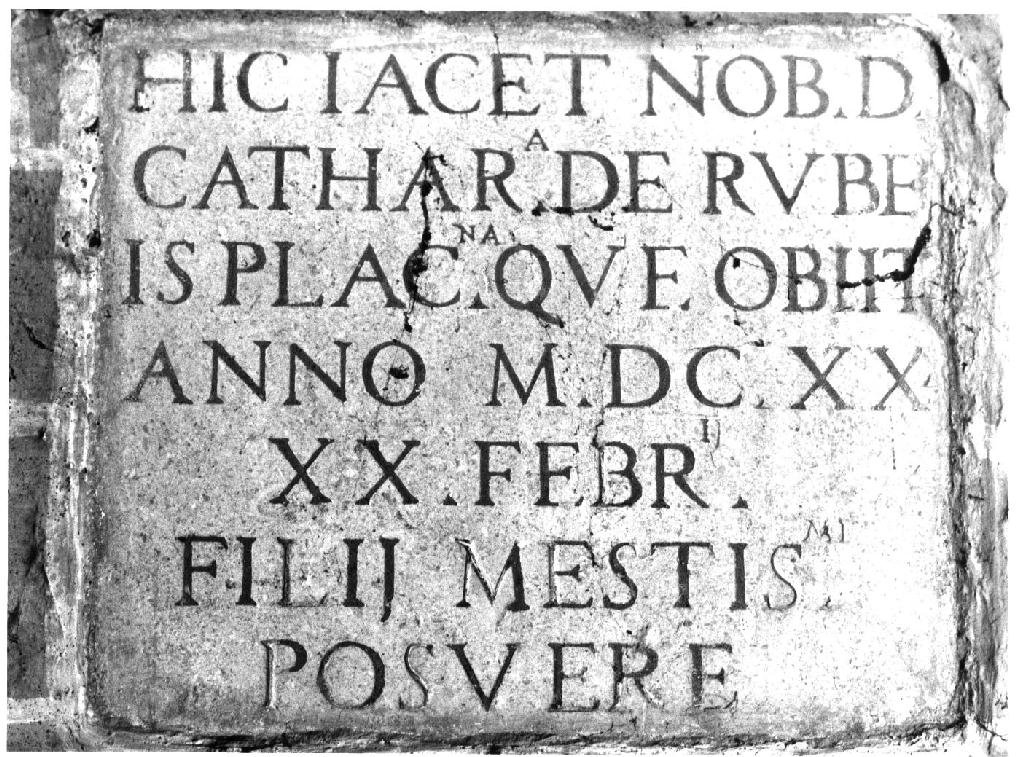 lapide tombale, opera isolata - ambito parmense (sec. XVII)