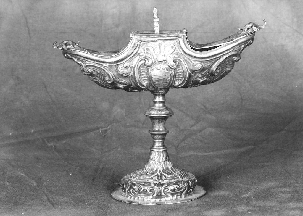 navicella portaincenso, elemento d'insieme - ambito emiliano (sec. XVIII)