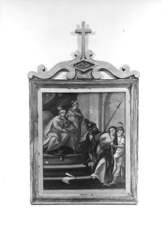 stazione I: Gesù condannato a morte (dipinto, elemento d'insieme) - ambito parmense (sec. XVIII)