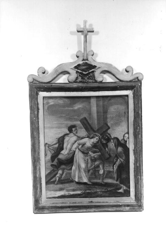 stazione IV: Gesù incontra la Madonna (dipinto, elemento d'insieme) - ambito parmense (sec. XVIII)