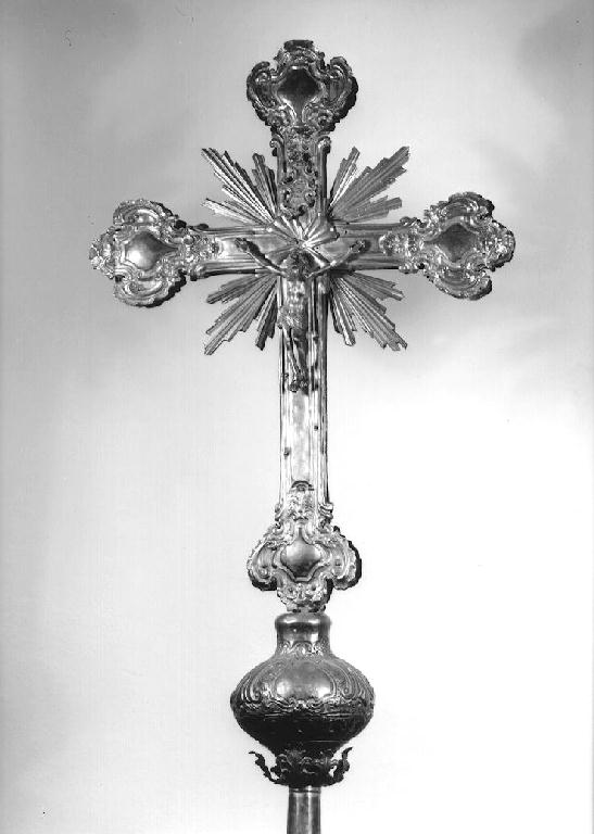 croce processionale - ambito emiliano (terzo quarto sec. XVIII)