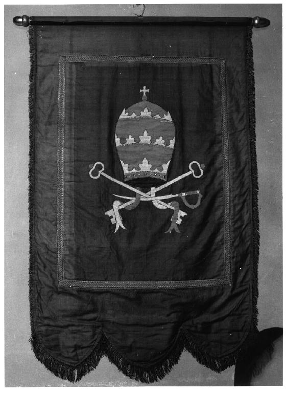 Ostensorio/ Tiara con chiavi (stendardo processionale) - ambito parmense (sec. XIX)