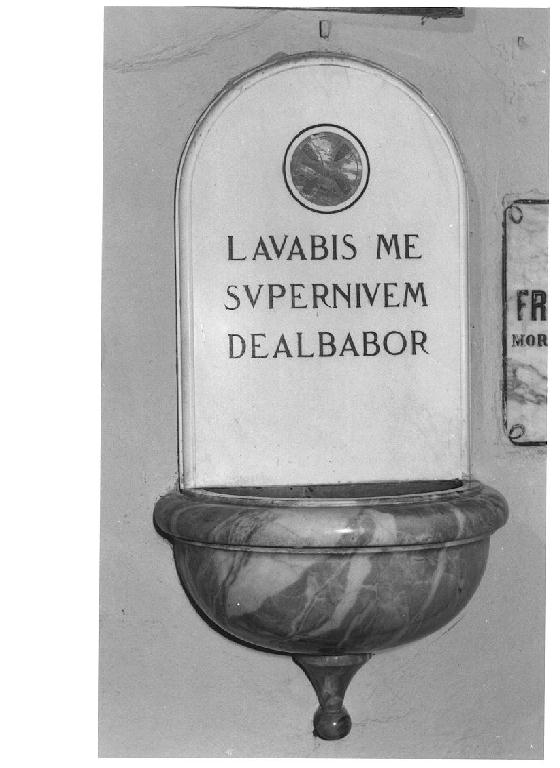 acquasantiera pensile - ambito parmense (sec. XX)