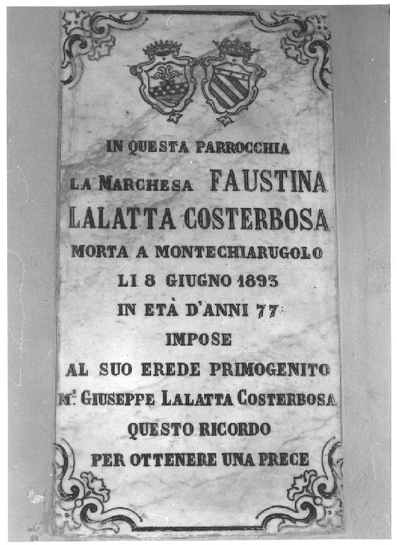 lapide - ambito parmense (sec. XIX)