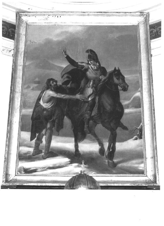 San Martino e il povero (dipinto) di Scaramuzza Francesco (sec. XIX)