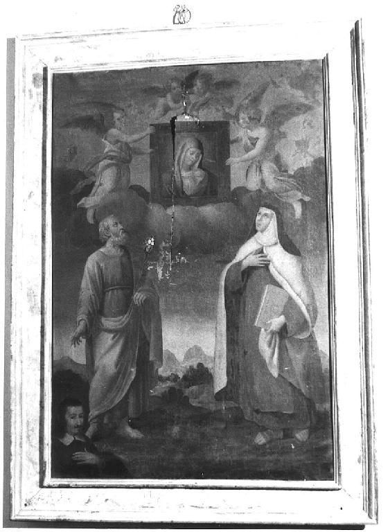 l'immagine della Vergine mostrata ai Santi Giuseppe e Teresa (dipinto) - ambito parmense (metà sec. XVII)