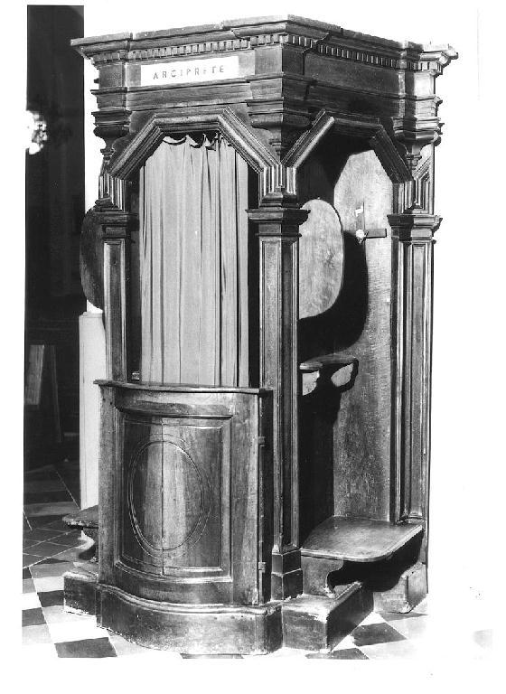 confessionale, serie - ambito parmense (prima metà sec. XVIII, sec. XX)