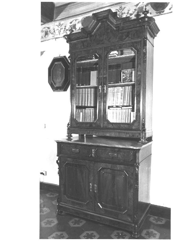 credenza con alzata - ambito parmense (sec. XIX)