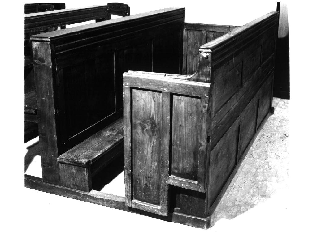 banco da chiesa - ambito Italia settentrionale (secondo quarto sec. XX)