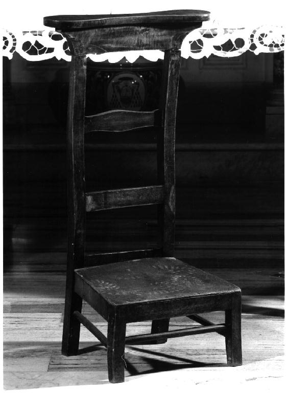 inginocchiatoio - ambito parmense (seconda metà sec. XIX)