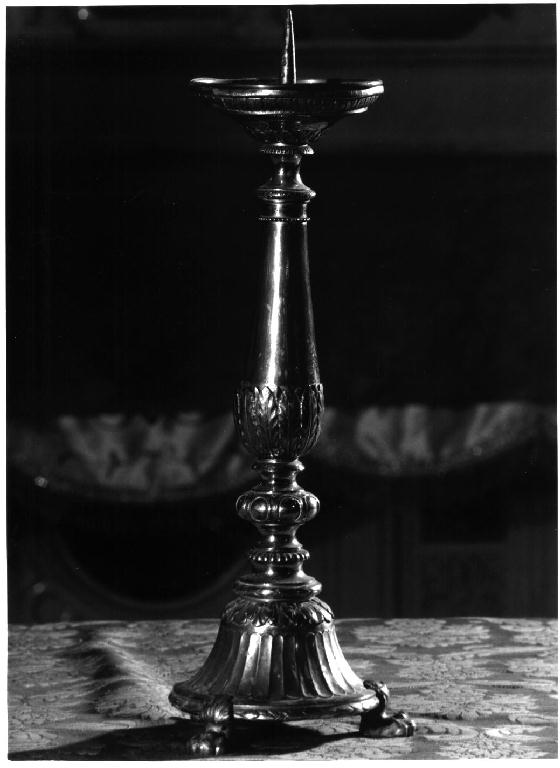 candeliere d'altare, serie - ambito parmense (seconda metà sec. XIX)