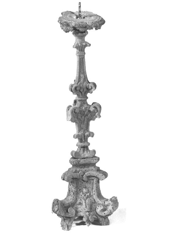 candeliere d'altare - ambito parmense (metà sec. XVIII)