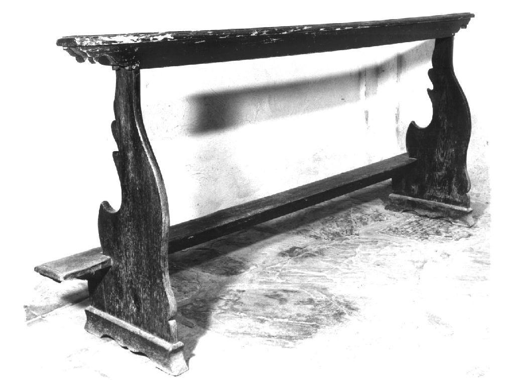 banco da chiesa, serie - ambito parmense (seconda metà sec. XVIII)