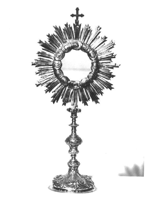 ostensorio - a raggiera - ambito parmense (metà sec. XVIII)