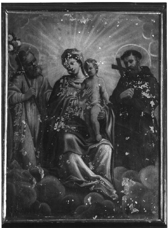 Madonna con Bambino, San Giuseppe e San Francesco (dipinto) - ambito emiliano (prima metà sec. XVIII)
