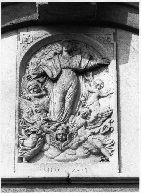 Madonna Assunta con angeli (rilievo) - ambito parmense (sec. XVII)