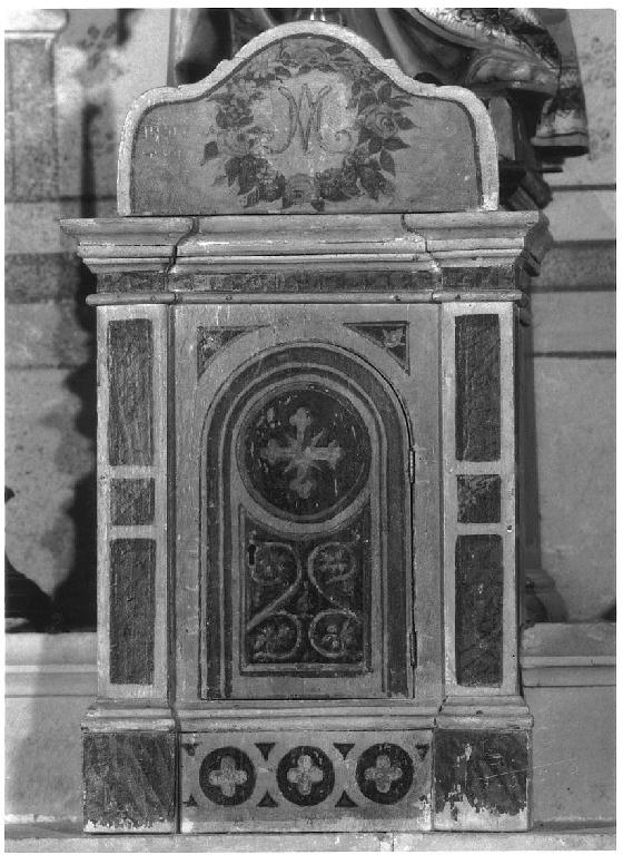 tabernacolo - a frontale architettonico - ambito parmense (inizio sec. XIX)