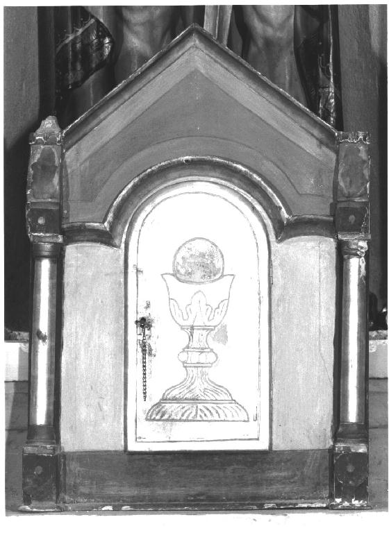 tabernacolo - a frontale architettonico - ambito parmense (seconda metà sec. XVIII)